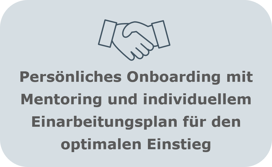 Persönliches Onboarding mit Mentoring und individuellem Einarbeitungsplan für den optimalen Einstieg